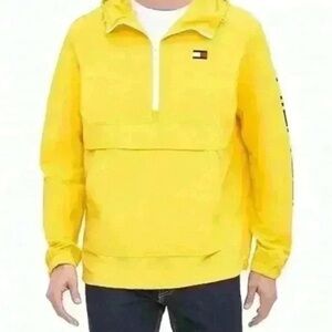 Tommy Hilfiger Yellow Half-Zip Pullover Raincoat